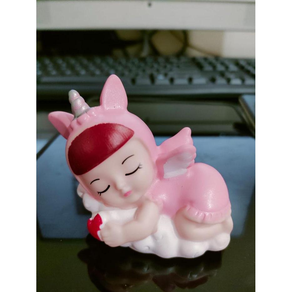 HIASAN CAKE MALAIKAT UNICORN / CAKE TOPPER UNICORN / BABY UNICORN LUCU
