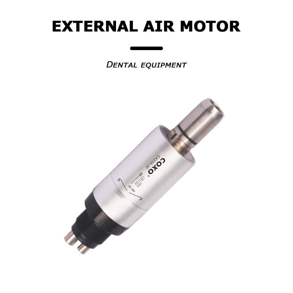 COXO CX235-3F M-3M4 Dental Low-Speed Handpiece Air Motor Stainless External Water annel Waterway 4-H