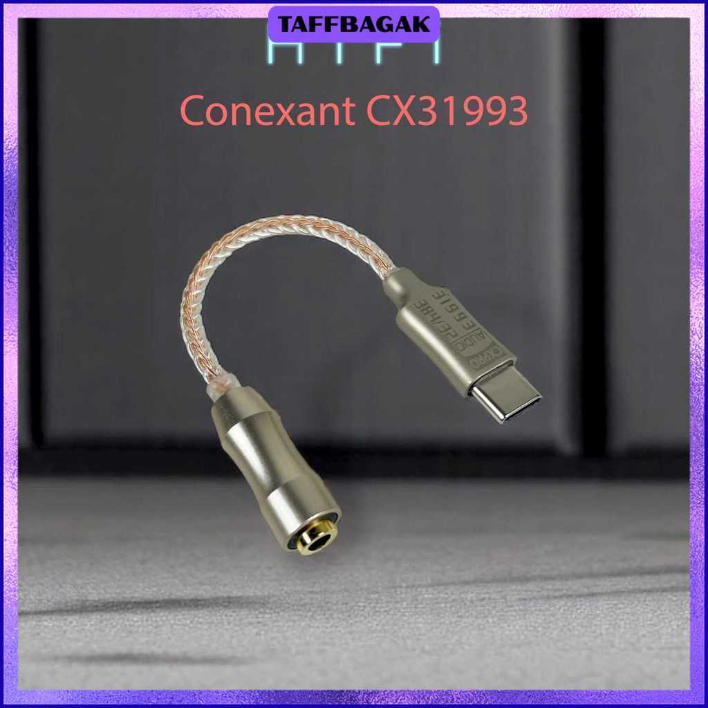 Kabel USB Type C ke 3.5mm Adaptor HiFi DAC Conexant CX31993 Chip - CX-PRO