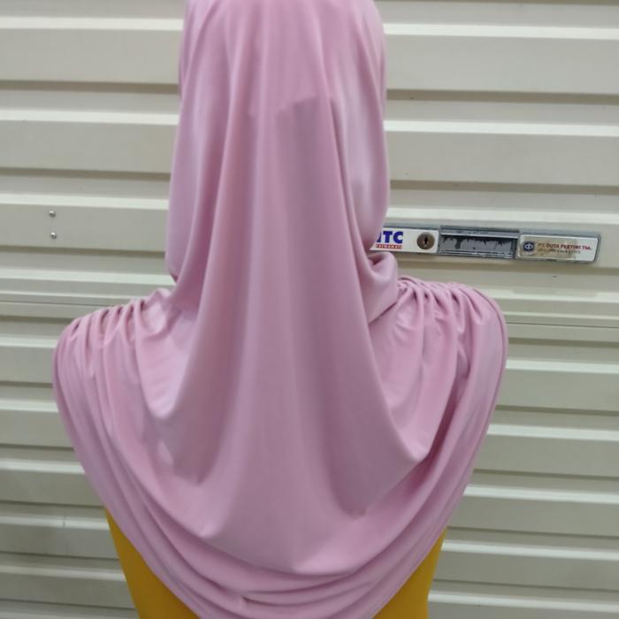 bergo instant kerut kanan kiri - dasti pink Milo