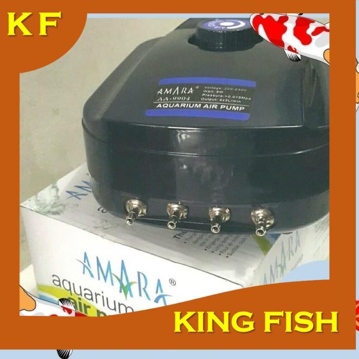 PAKET AERATOR 4 LUBANG LENGKAP TINGGAL PAKAI pompa udara aquarium aerator AMARA AA 9904 cabang 4 lub