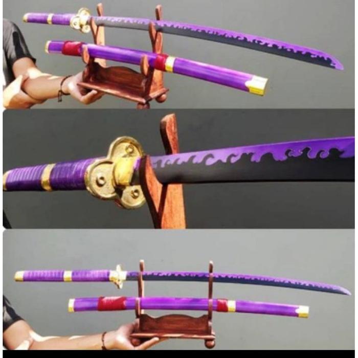 mainan katana kayu Enma Zoro one piece COSPLAY