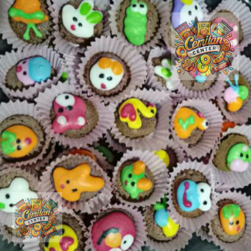 CC Kue Brownies Karakter 500gr Brownies Karakter Lucu Cookies Karakter Brownies Mini Kering Karakter