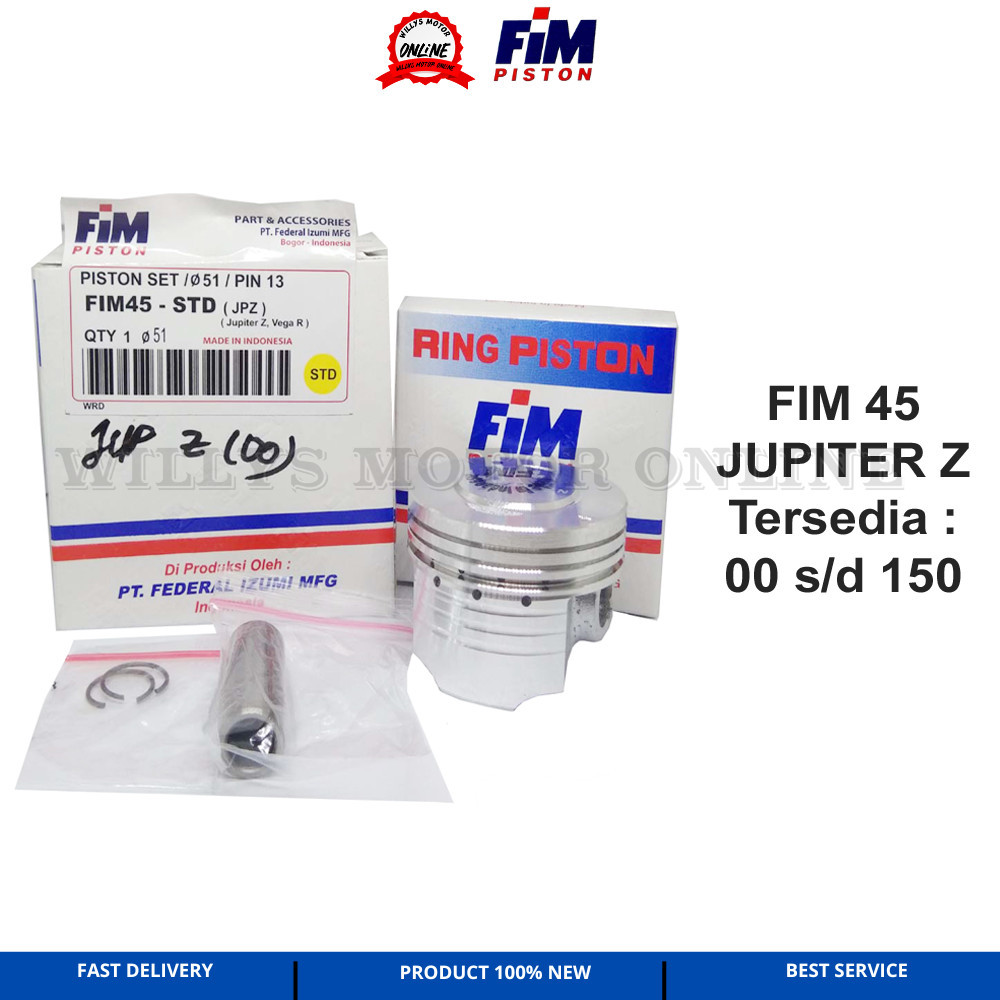 Piston Kit JUPITER Z FIM IZUMI FIM45 00 25 50 100 150 SEHER JUPITER Z