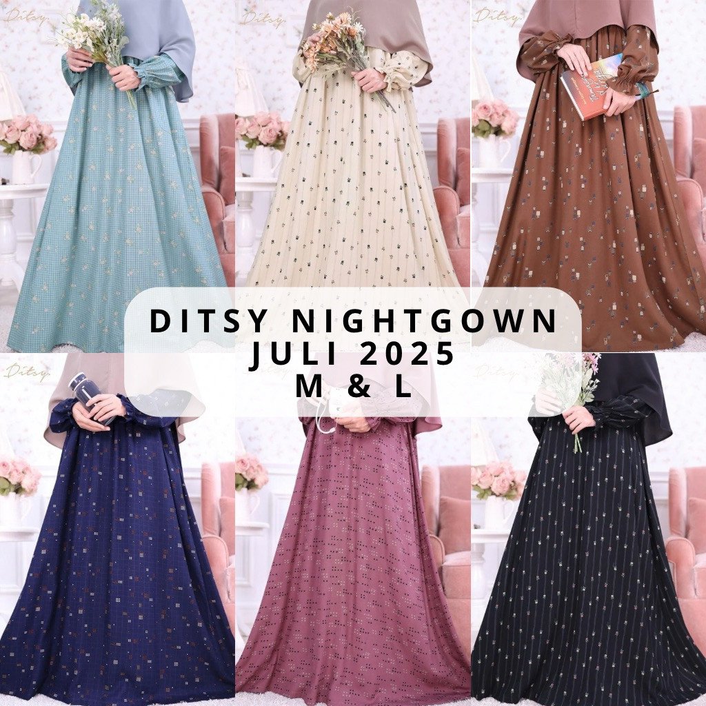 DITSY NIGHTGOWN SIZE M & L EDISI JULI 2025 By Distyofficial