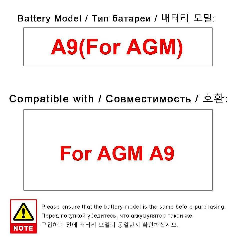 For Agm A9 Mobile Phone Long Lasting 5400Mah Stable Battery