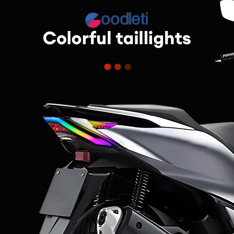 Modifikasi Motor Cocok untuk HONDA 2021 PCX160 Lampu Belakang RGB goodleti