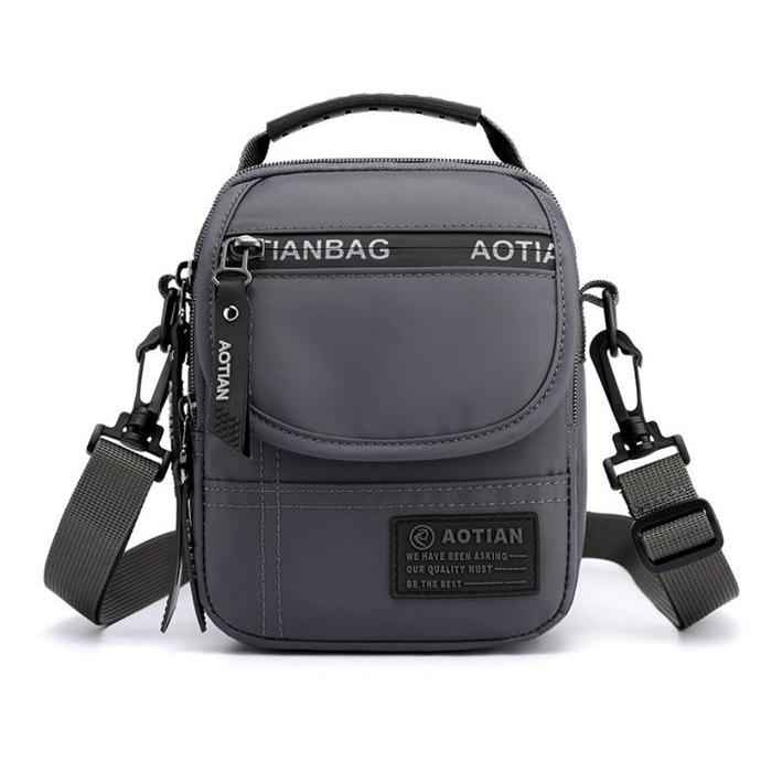 Tas Selempang Hp Multifungsi Slingbag Tas Pria Pinggang AOTIAN J125 - Abu-abu