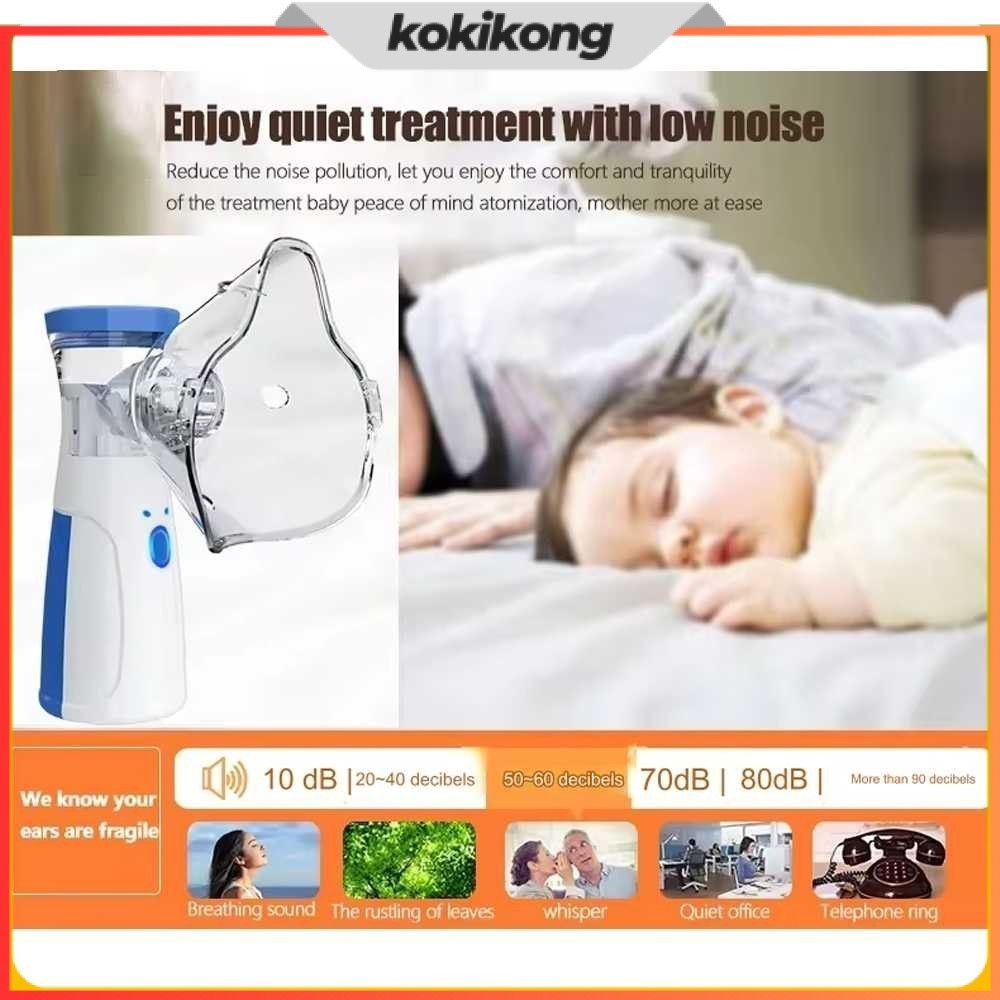 Nebulizer Inhaler Portable Alat Uap Asma Sesak Napas Anak Dewasa Rechargeable