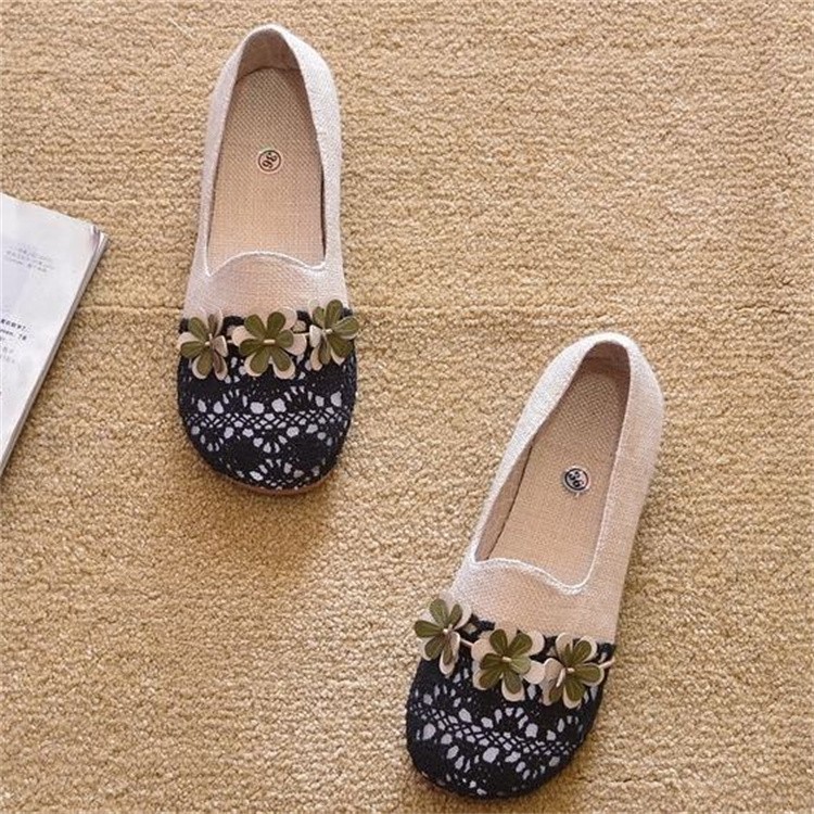 Laris di Jakarta Sepatu nelayan wanita berbahan anyaman jaring Sepatu datar kasual ringan baru