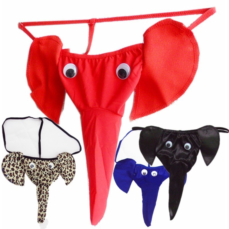 Men's cartoon elephant thong underwear T Pants