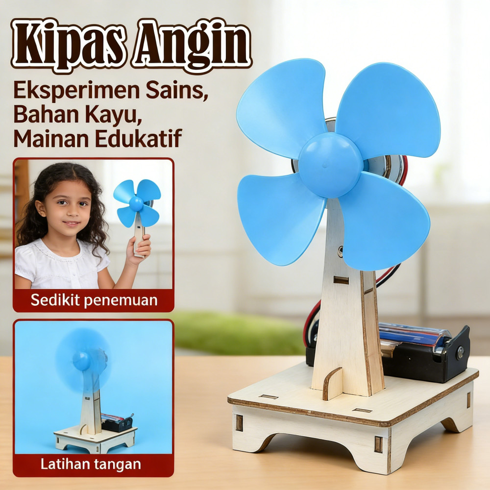 Kayu Generator Science Hand Power Rakitan Puzzle Handmade Science Experiment DIY Material Gift DIY S