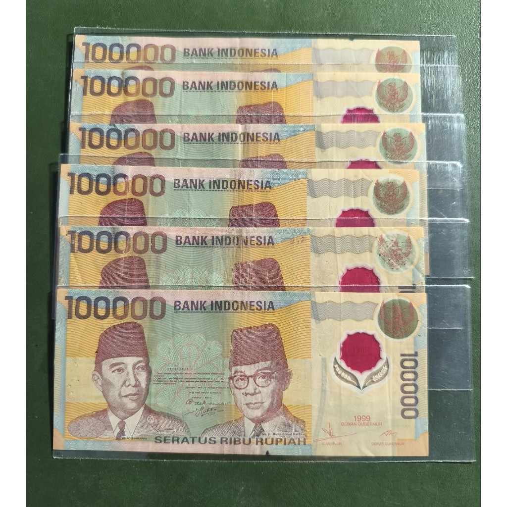 TOFA.ID uang kuno 100 rb POLIMER bekas beredar asli original