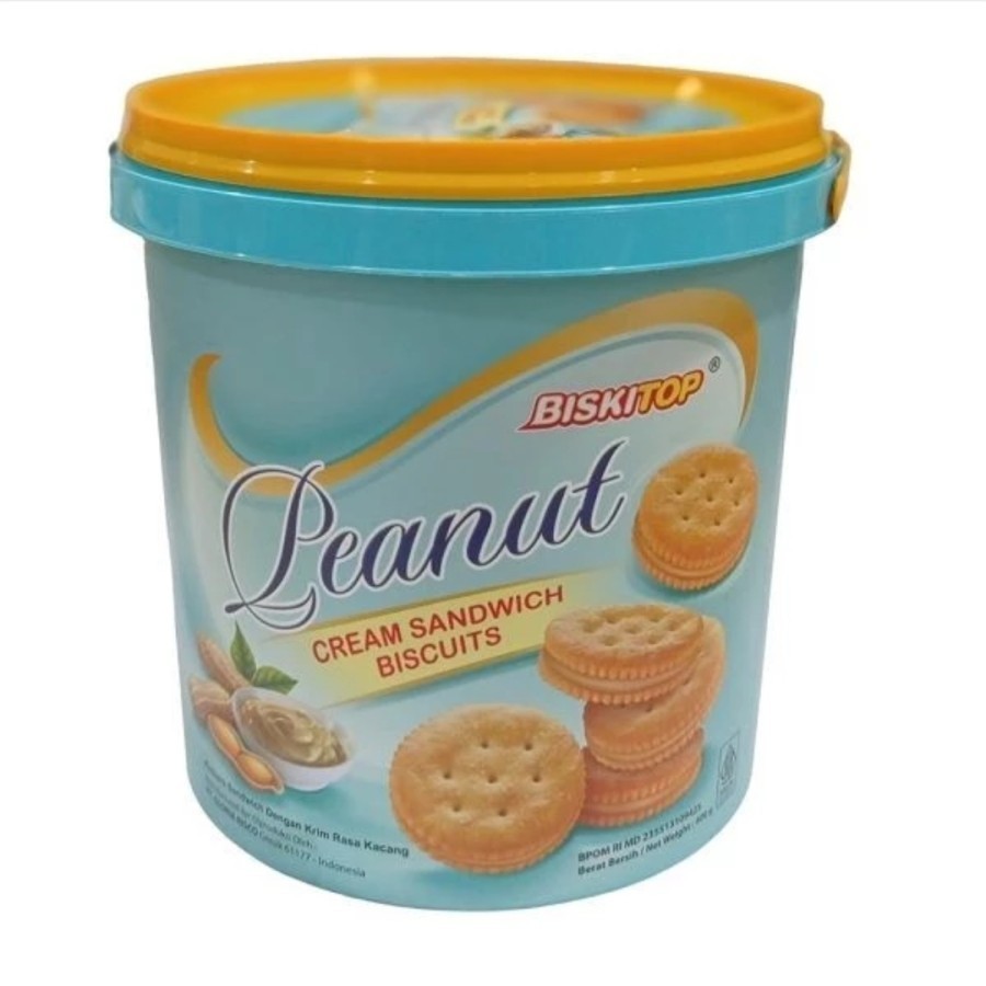 Biskitop Peanut Cream Sandwich Biscuit 400gr/ Biskuit Lebaran