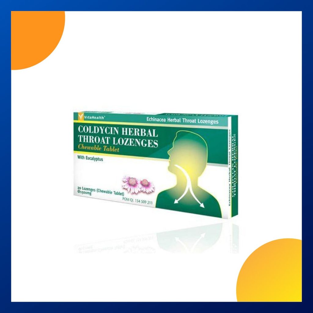 Vitahealth Coldycin Herbal Throat Lozenges Box 20 Tablet