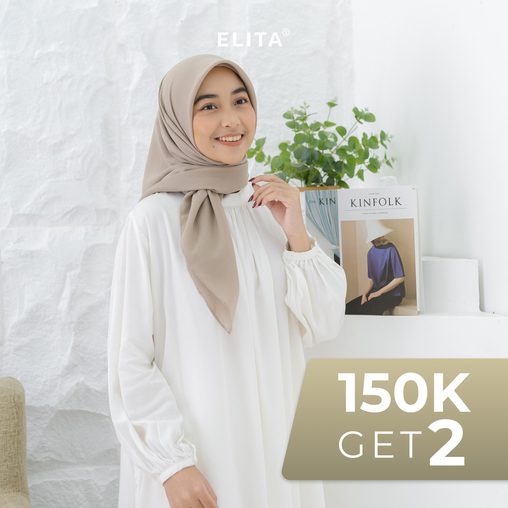 ELITA OFFICIAL - RUKMANA Square (Berbahan Voal Premium Mudah di bentuk, Tidak Terawang Serta Tegak d