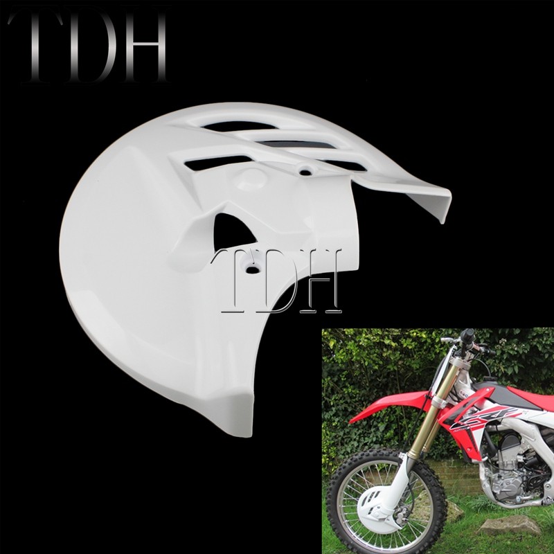 White Motocross Front Brake Disc Cover Rear Calipers Guard Plate Brake Protector for Honda CRF 250 4