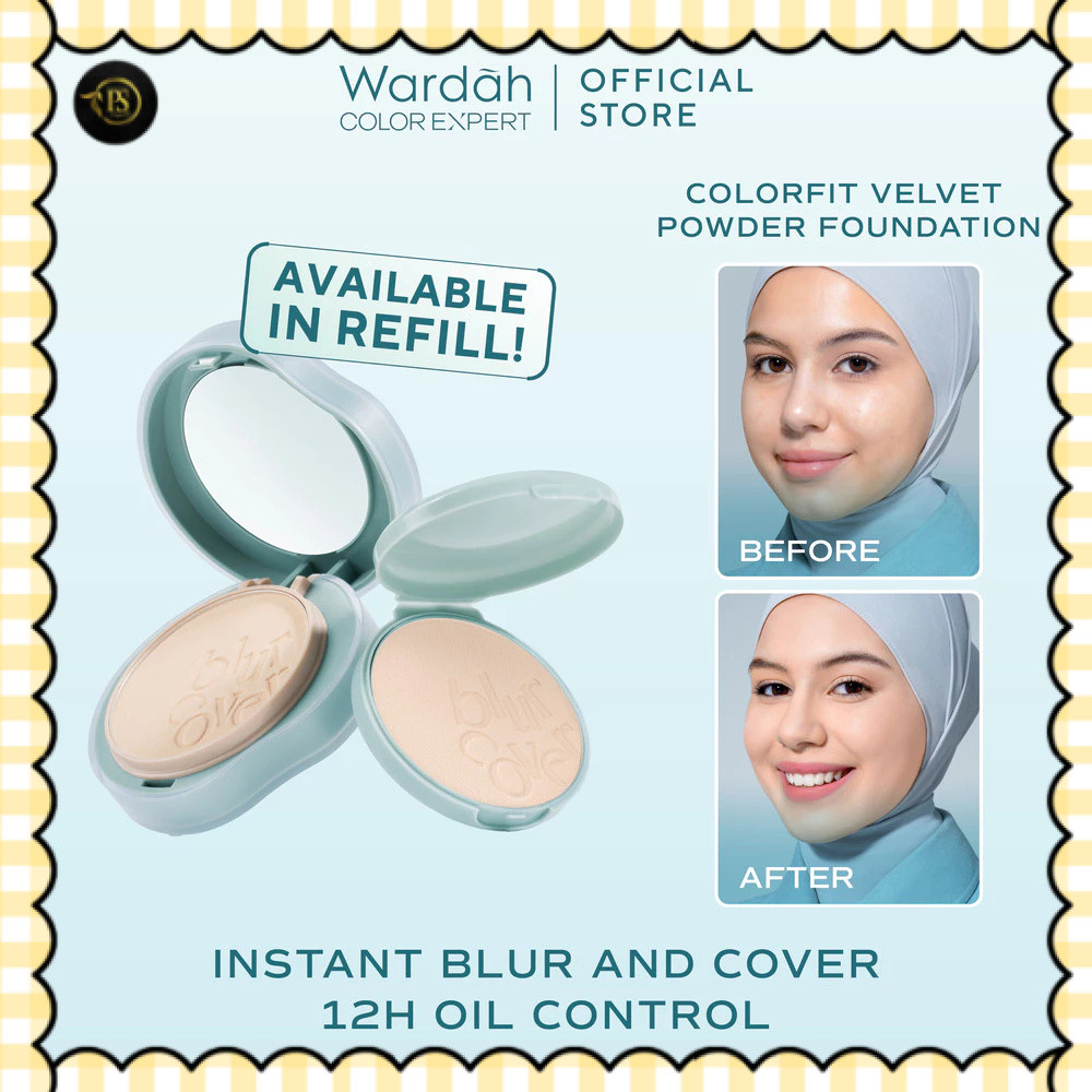 New  Wardah Colorfit Velvet Powder Foundation Refill | Wardah Bedak Refill