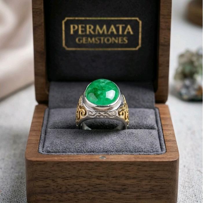 Batu Cincin Zamrud Colombia Catam Top Colour Hot Kristal High Quality - 6