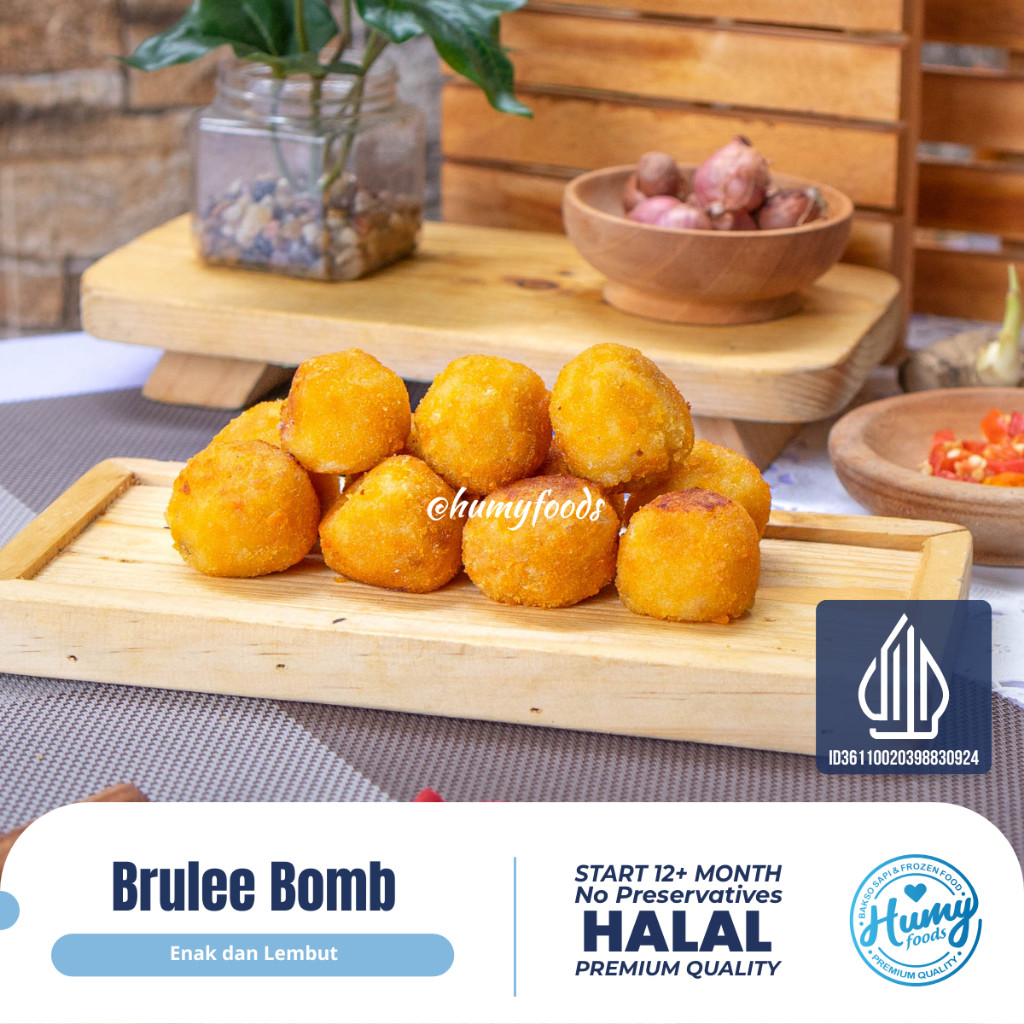 BRULEE BOMB MOZARELLA (ISI 12) Halal tanpa pengawet