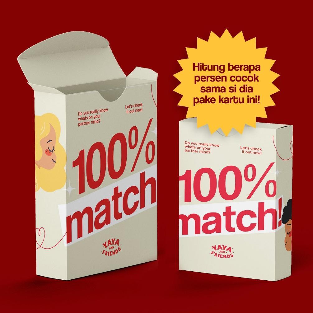 KARTU 100% MATCH COUPLE GAME CARD - Permainan Kecocokan Pasangan Fun Activity Couple Game Ideas