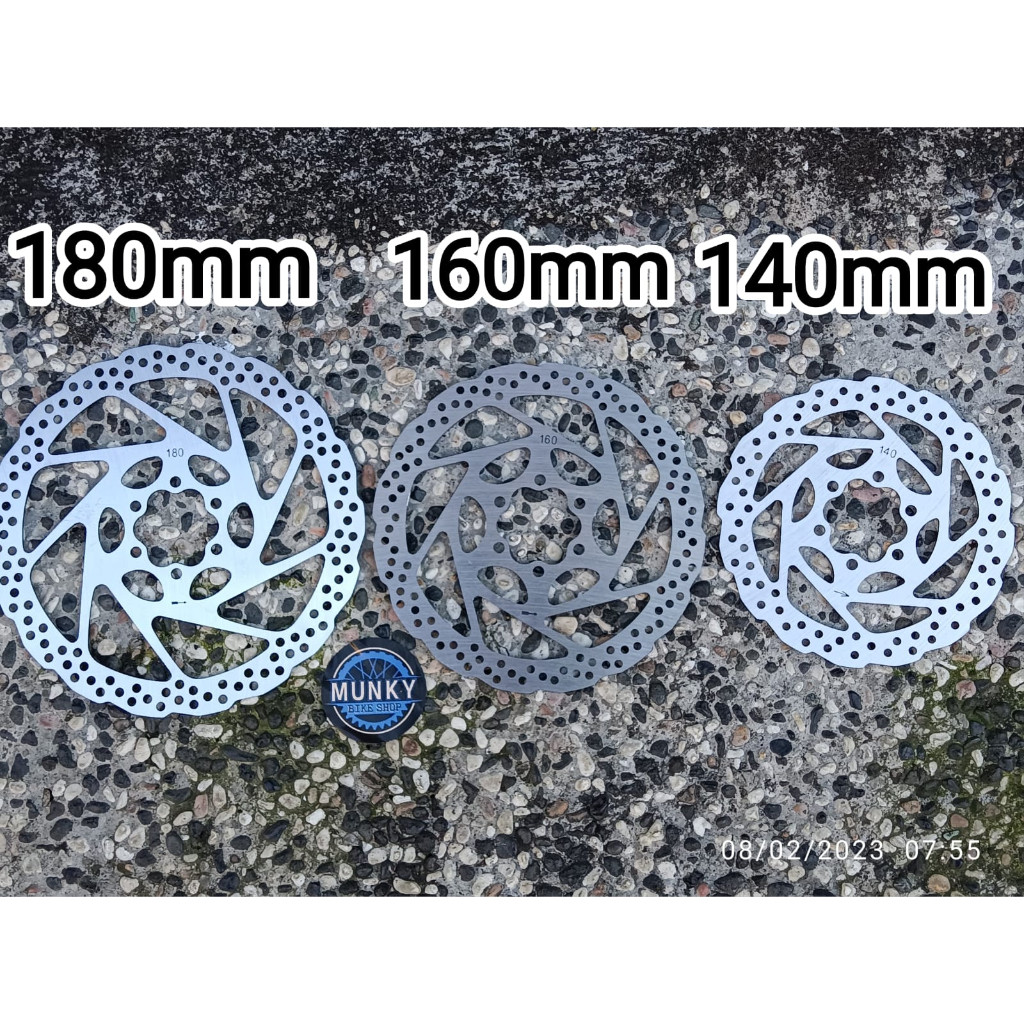 Foto Rotor disk brake sepeda 180mm 160mm 140mm 7 6 5 inch include baut 6 sixbolt 180 160 140 mm