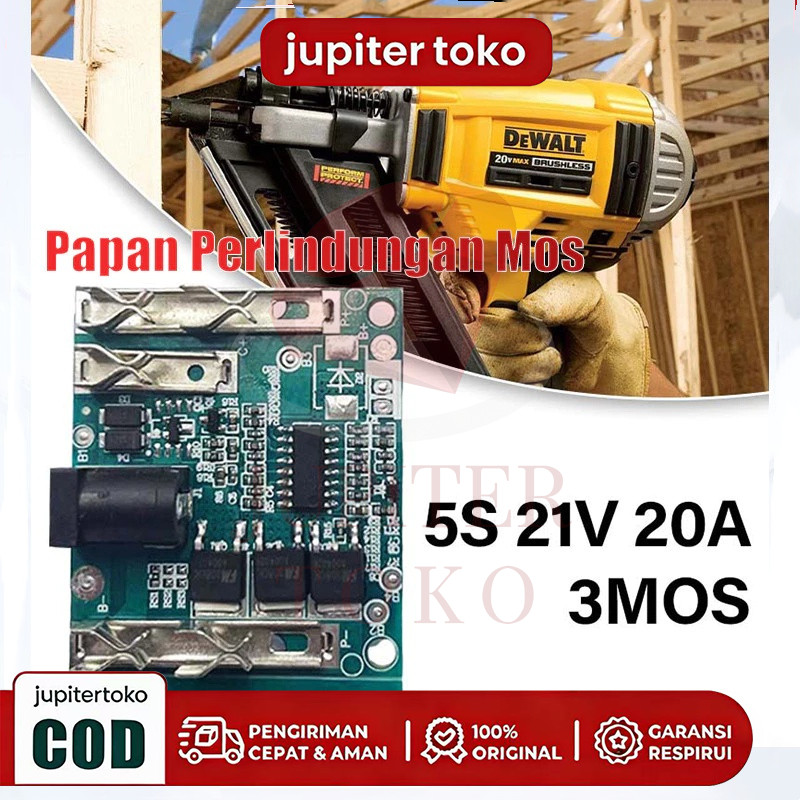 5S 21V 20A Papan Pelindung Baterai Papan Sparepart Baterai Papan Perlindungan Baterai Lithium Bor co