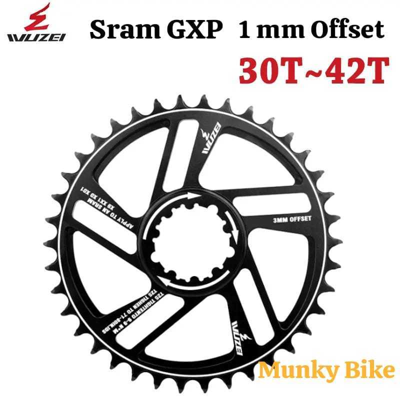 Foto Chainring Chain Ring Wuzei GXP 32T 34T 36T 38T Offset 1MM Crank GXP X9 XO XX1 Direct Mount Sram