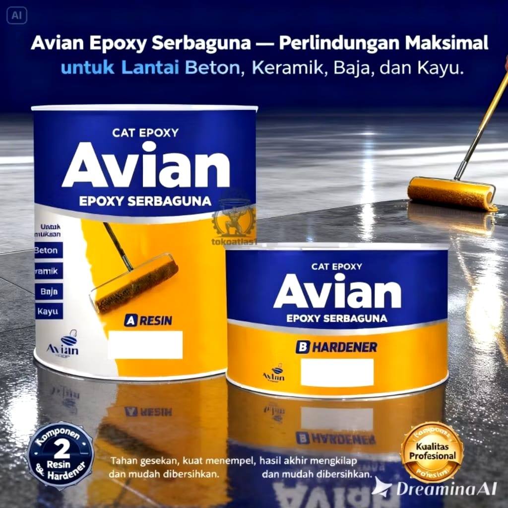 Cat epoxy lantai Avian/Avian cat epoxy serbaguna 2 komponen/cat lantai epoxy serbaguna dua komponen 