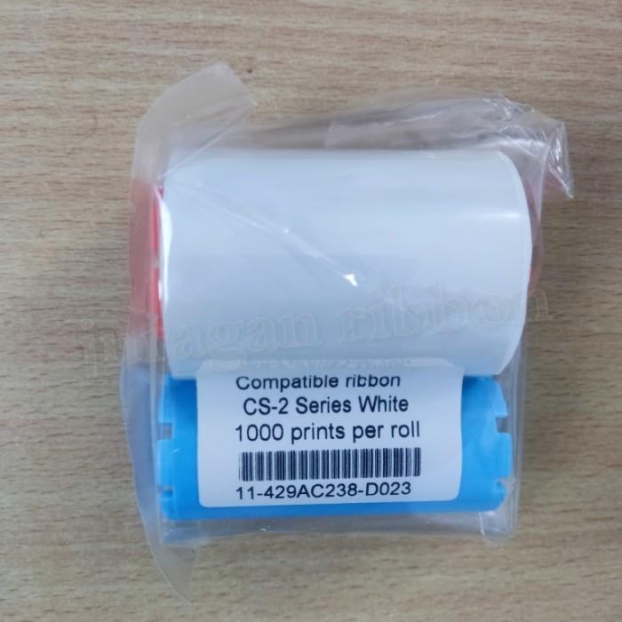 Ribbon Hiti PUTIH untuk Printer Hiti CS200e CS200 Kualitas Terbaik 1000 Cetak per Gulungan compatibl