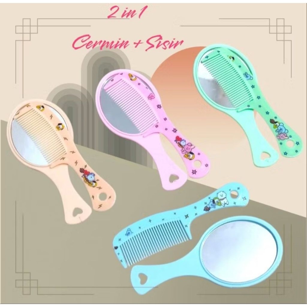 SISIR KACA SET 2 IN 1/ SISIR KACA KARAKTER sakura