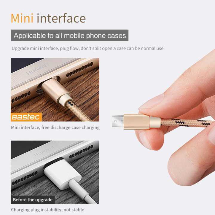Bastec Kabel Charger Micro USB Cable Cas HP Android