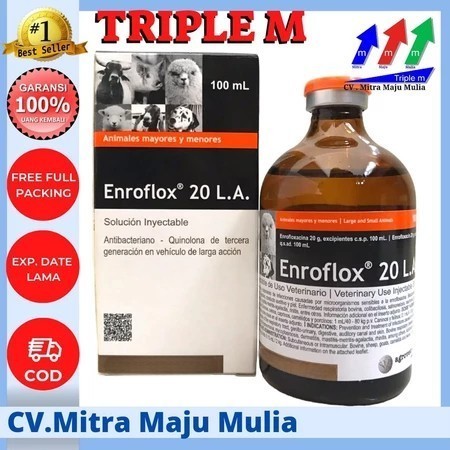 Enroflox 20 LA TRIPLE M    BERKUALITAS