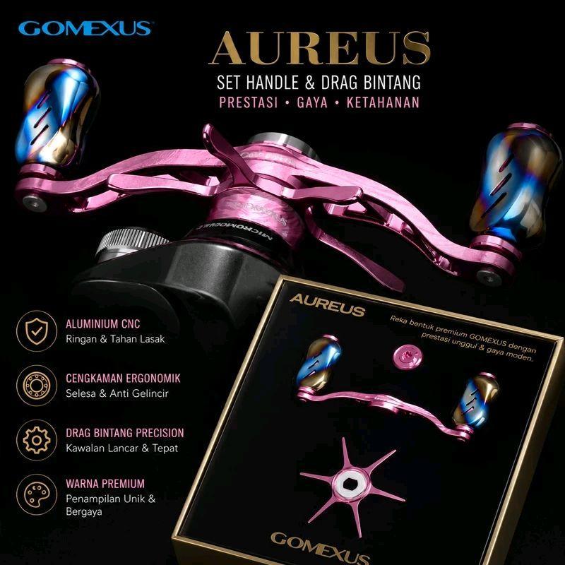 Gomexus Power Handle Star Drag Gift Box Set CNC Aluminium Handle Titanium Knob BC Reel Casting