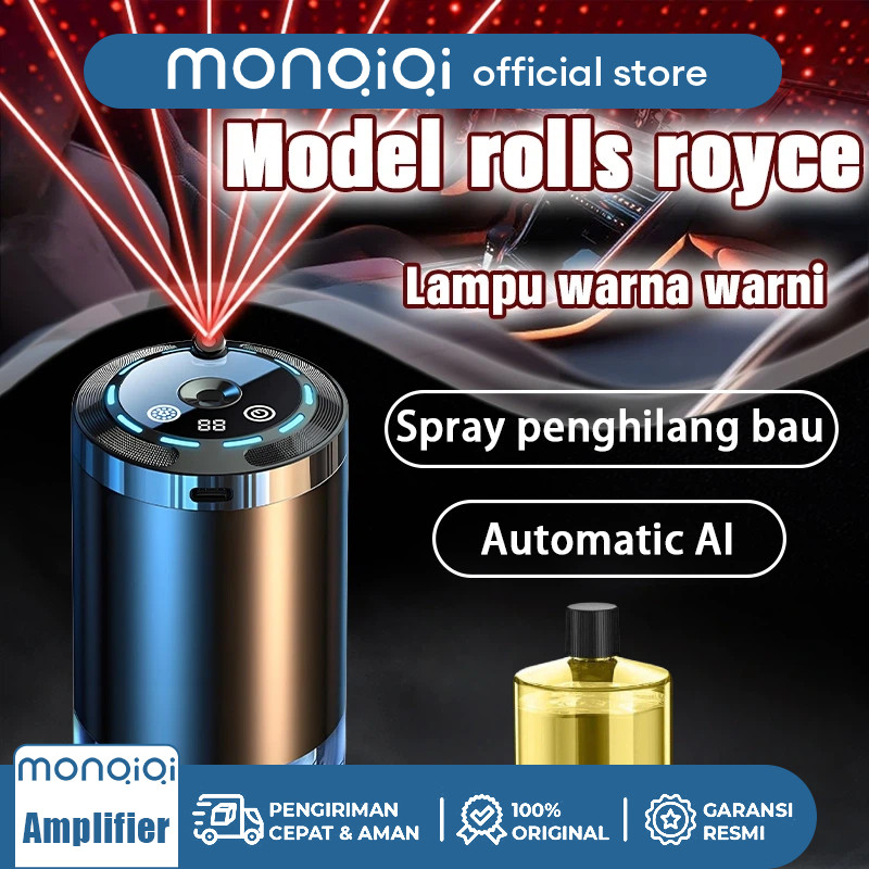 Parfum Mobil Pelembab Aromaterapi Mobil LED , 5 mode pilihan, Wangi oseanik segar,Smart Diffuser aro