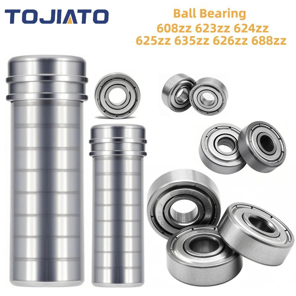 10pcs Ball Bearings 608zz 623zz 624zz 625zz 635zz 626zz 688zz Deep Groove Carbon Steel for Skateboar