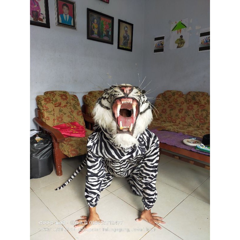 (READY STOK) kostum macan / topeng macan / macanan (TERLARIS)