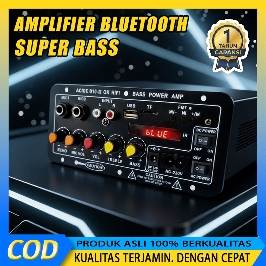 Amplifier Bluetooth 2000W Super Bass 12V 24V 220V Modul Power Amplifier Untuk Speaker Aktif Bass Man