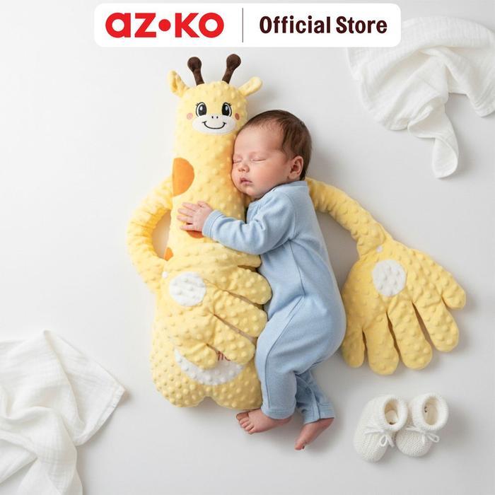 AZKO Ataru Bantal Shooting Bayi Giraffe - Kuning Bantal Bayi Plush Pillow Teman Tidur Support Bayi P