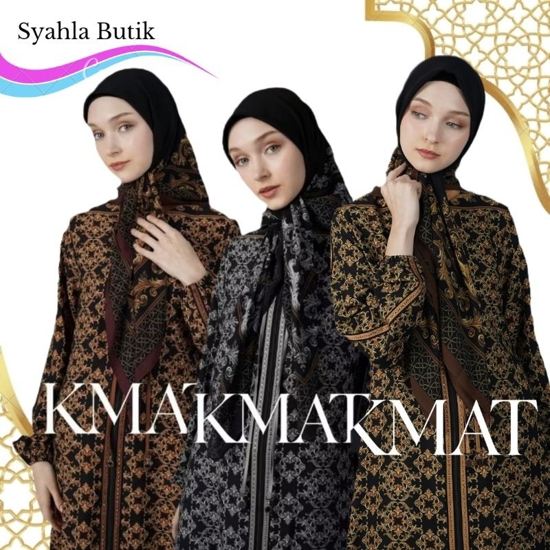 Hikmat Abaya A8847 08 Best Seller Batik Brown Grey