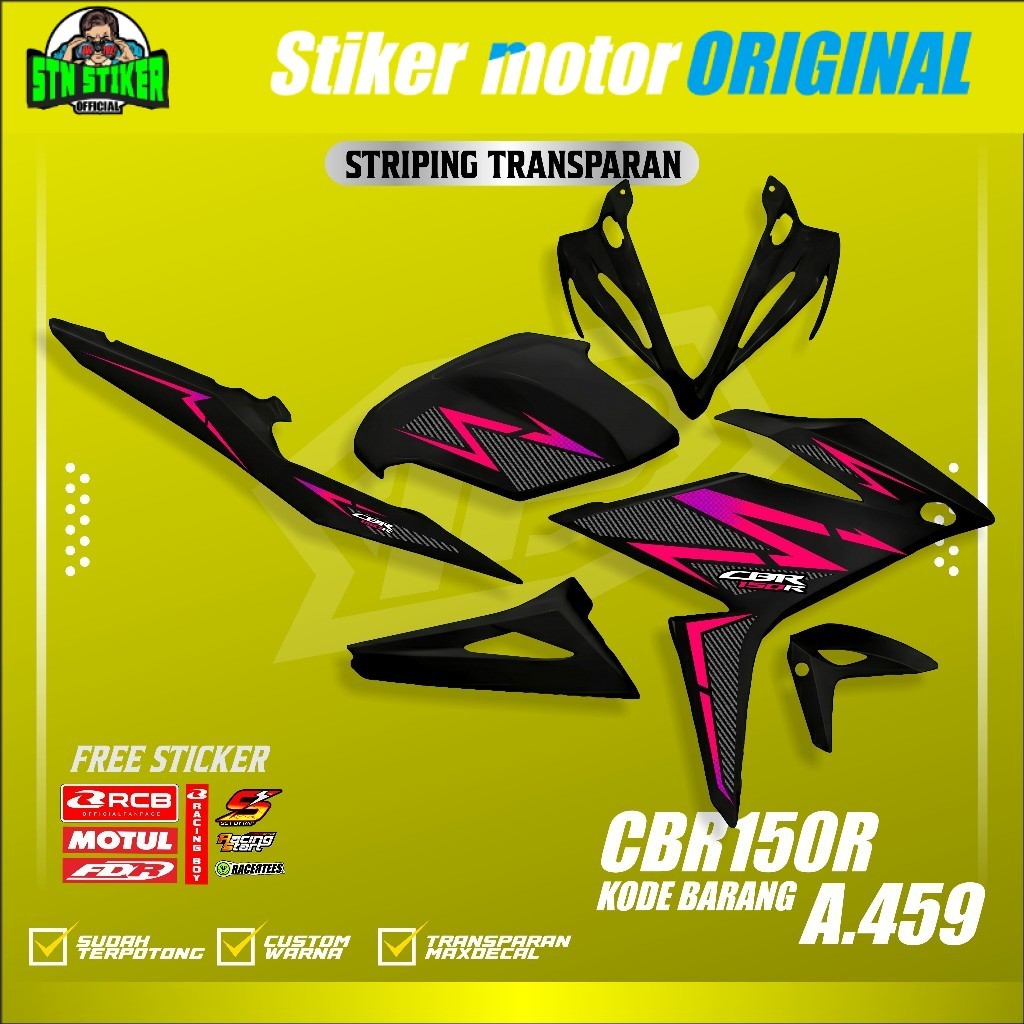 STRIPING MOTOR HONDA CBR 150R  STRIPING CBR K45G/K45N SUDAH CUTTING KODE A.459
