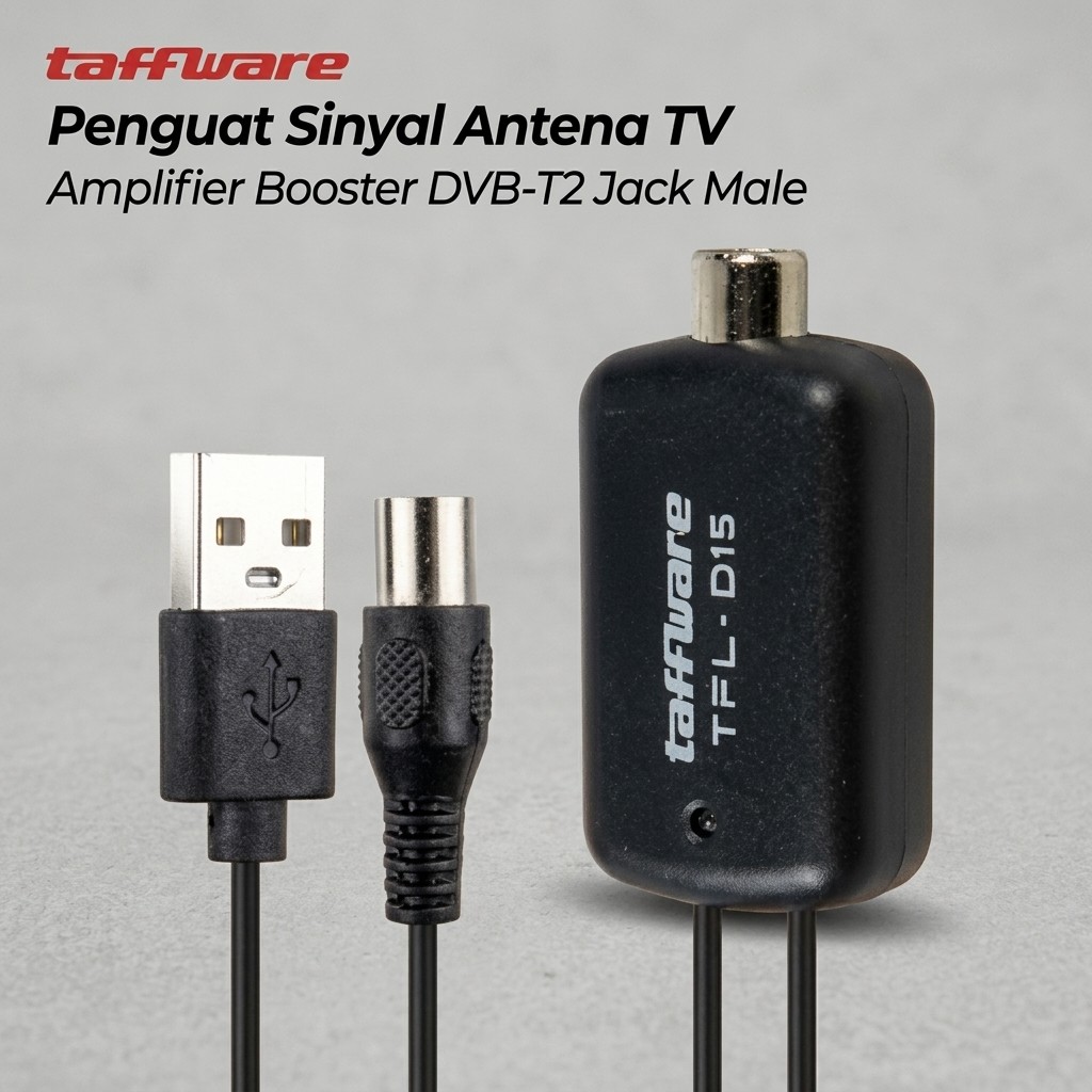 Taffware Penguat Sinyal Taffware Penguat Sinyal Antena TV Amplifier Signal Booster Aman - Premium