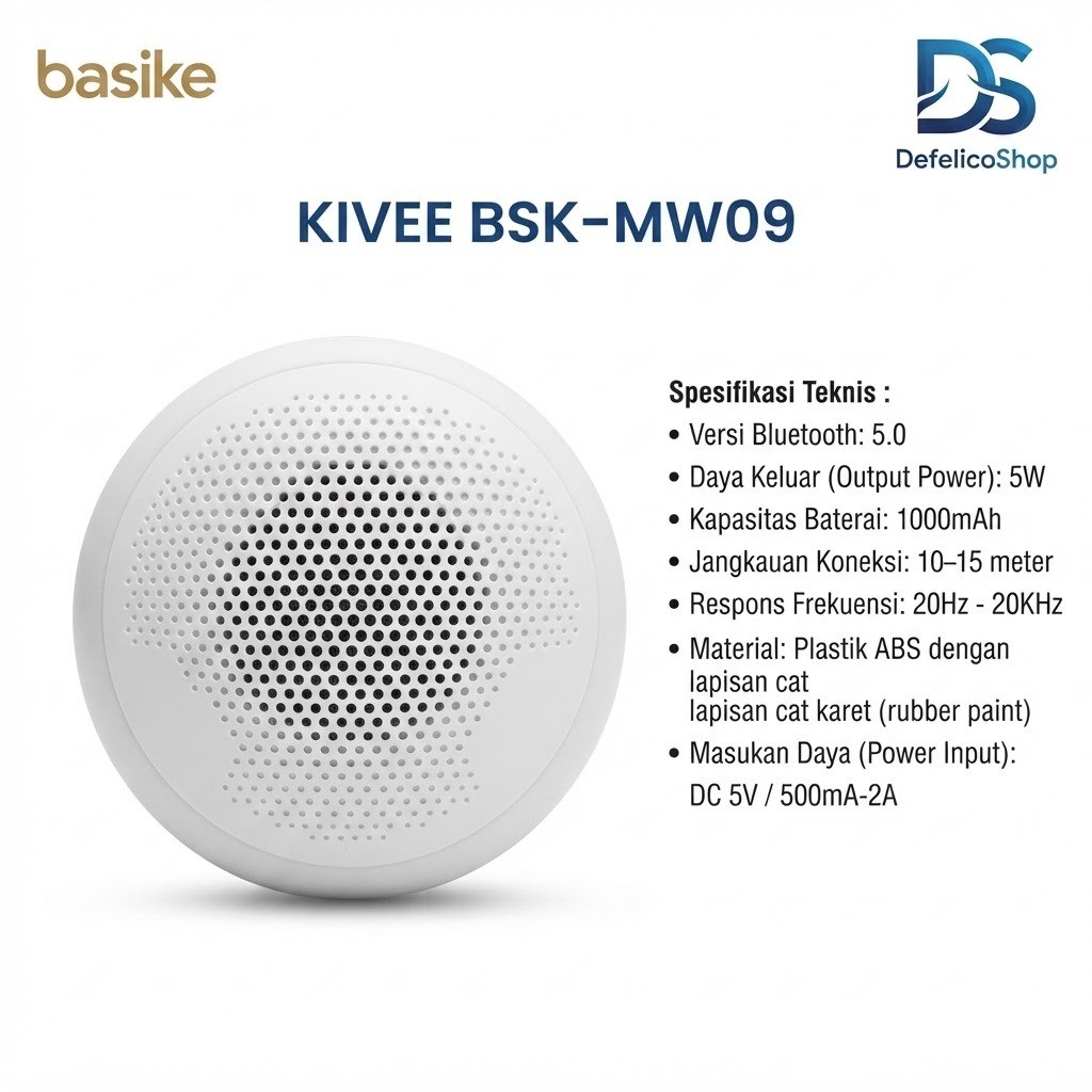 Speaker Mini Basike Kivee BSK-MW09 Output 5W Bass