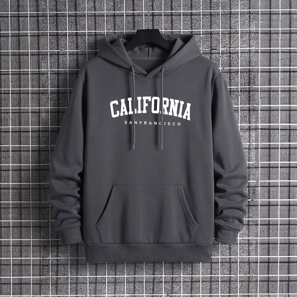 Hoodie Pria California Terbaru Jaket Sweater Cowok Streetwear Urban Hip Hop Kasual
