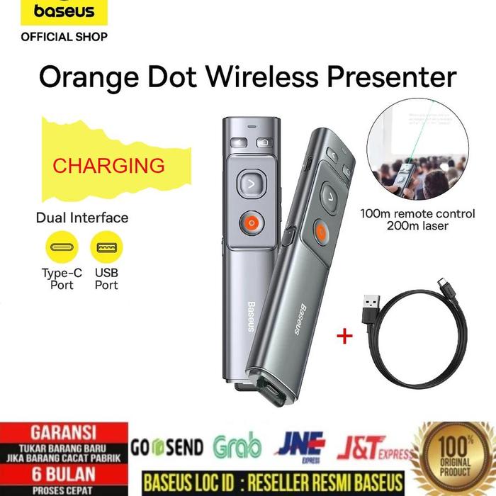 Baseus Wireless Presenter Pointer pen Remote Control Laser Pointer Pen - BASEUS