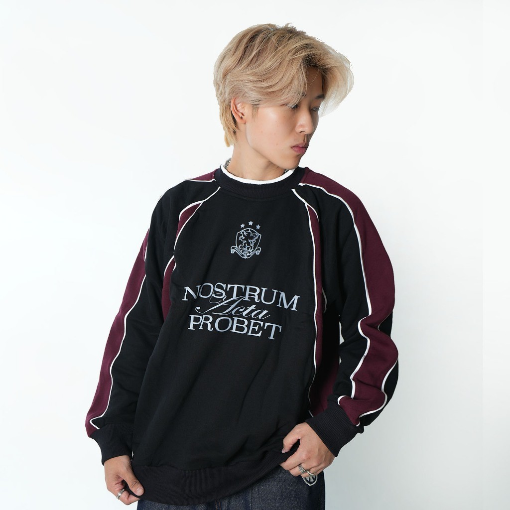 Meganeco x Napwear Sweater Crewneck - Nostrum Acta Probet