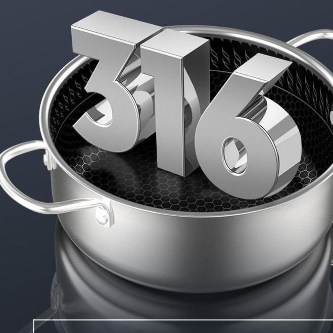 [AH] Panci Sup / Panci Masak Honeycomb Stainless Steel 316 Anti Lengket