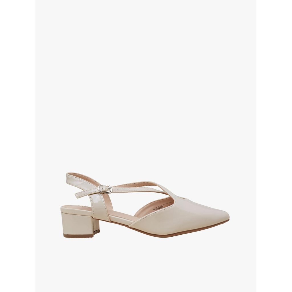 Payless Nine West Womens Elowyn Pointy Block Heels - Off White_04