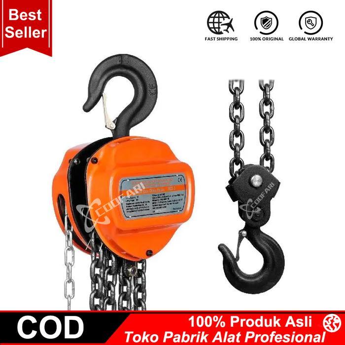 Chain Block 2 ton x 6 meter Kerekan Takel Manual Katrol Alat Angkat Barang Chain Hoist Lifting 2ton 