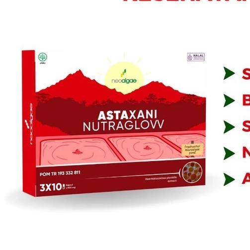 Astaxani Nutraglow Suplemen Kecantikan Kulit Suplemen Astaxanthin 10mg